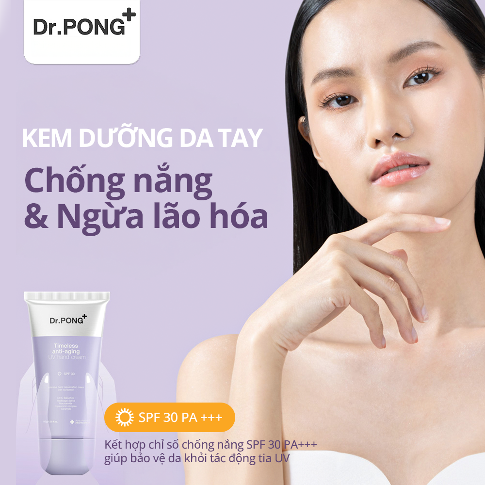 Kem dưỡng ẩm da tay, chống nắng DR.PONG TIMELESS ANTI-AGING UV HAND CREAM 50g
