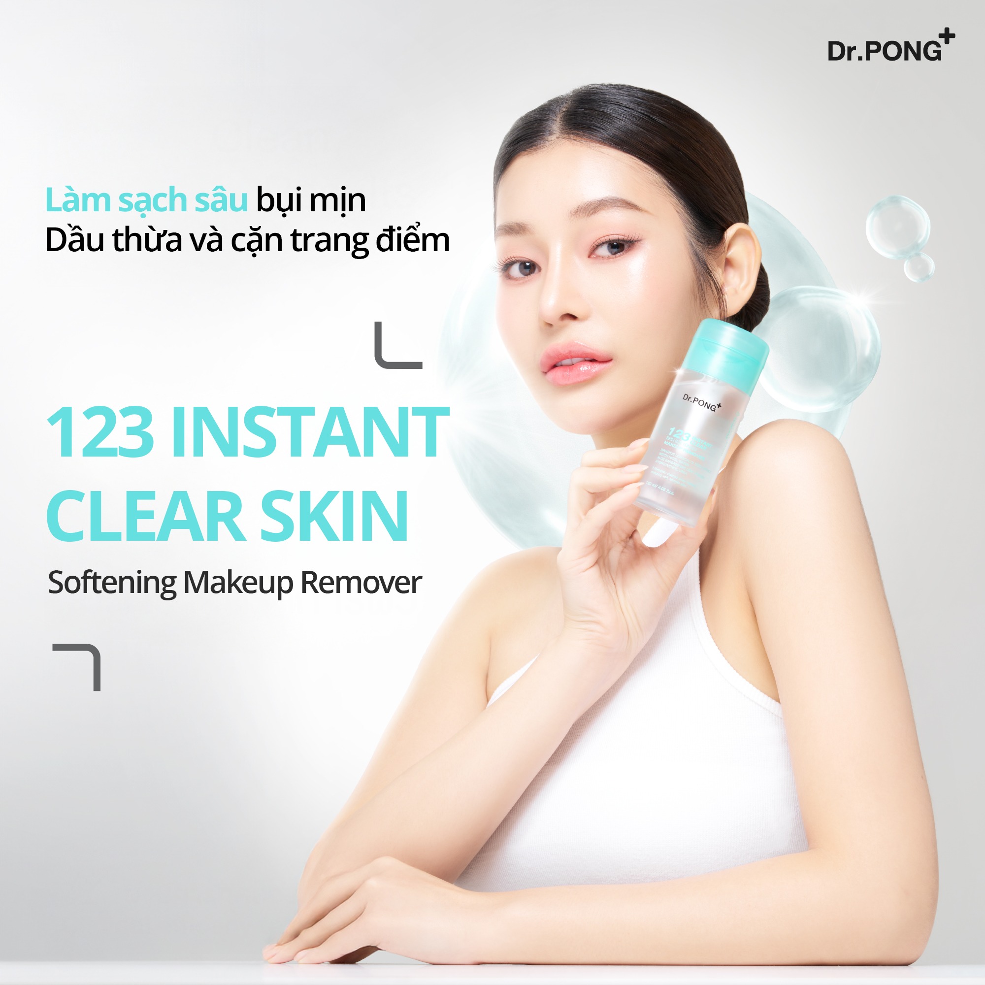 Nước tẩy trang DR. PONG 123 INSTANT CLEAR SKIN SOFTENING MAKEUP REMOVER 120ml