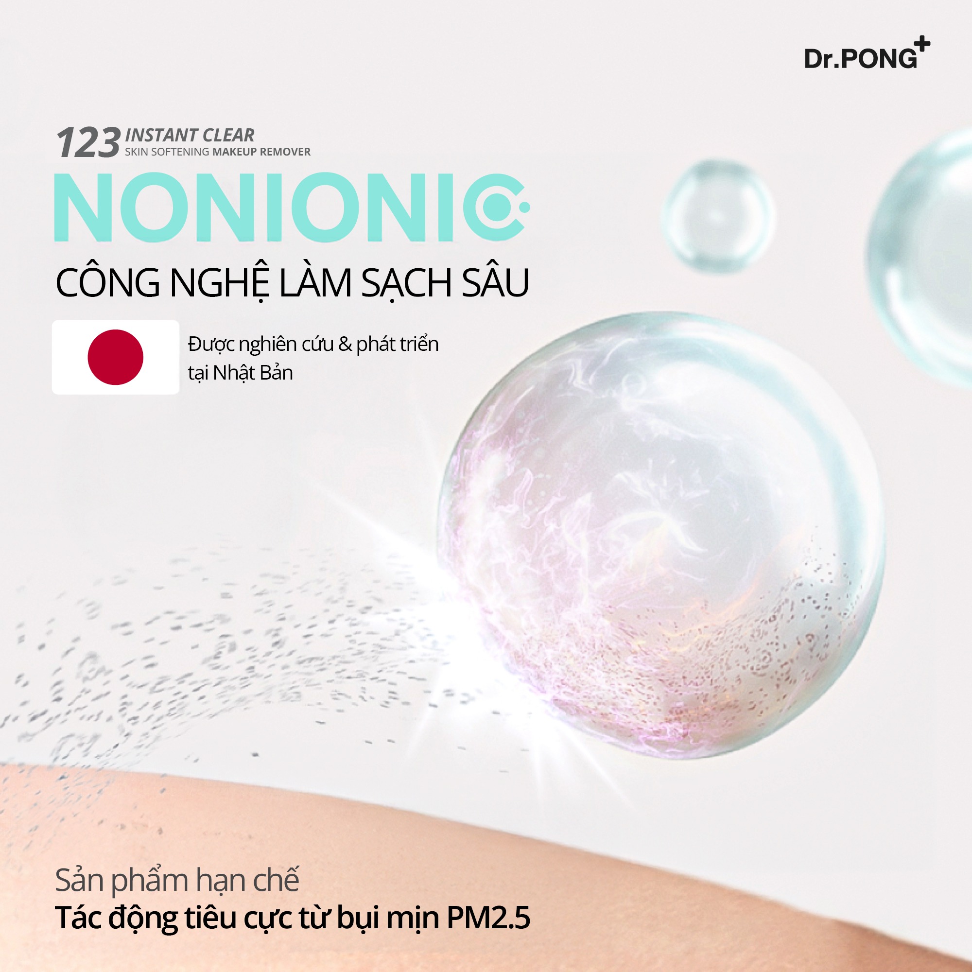 Nước tẩy trang DR. PONG 123 INSTANT CLEAR SKIN SOFTENING MAKEUP REMOVER 120ml