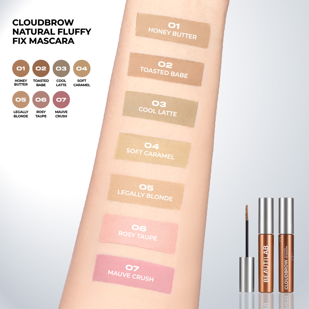 Mascara chân mày tự nhiên, giữ nếp, bền màu, lâu trôi BEAUTILAB Cloudbrow Natural Fluffy Fix Mascara
