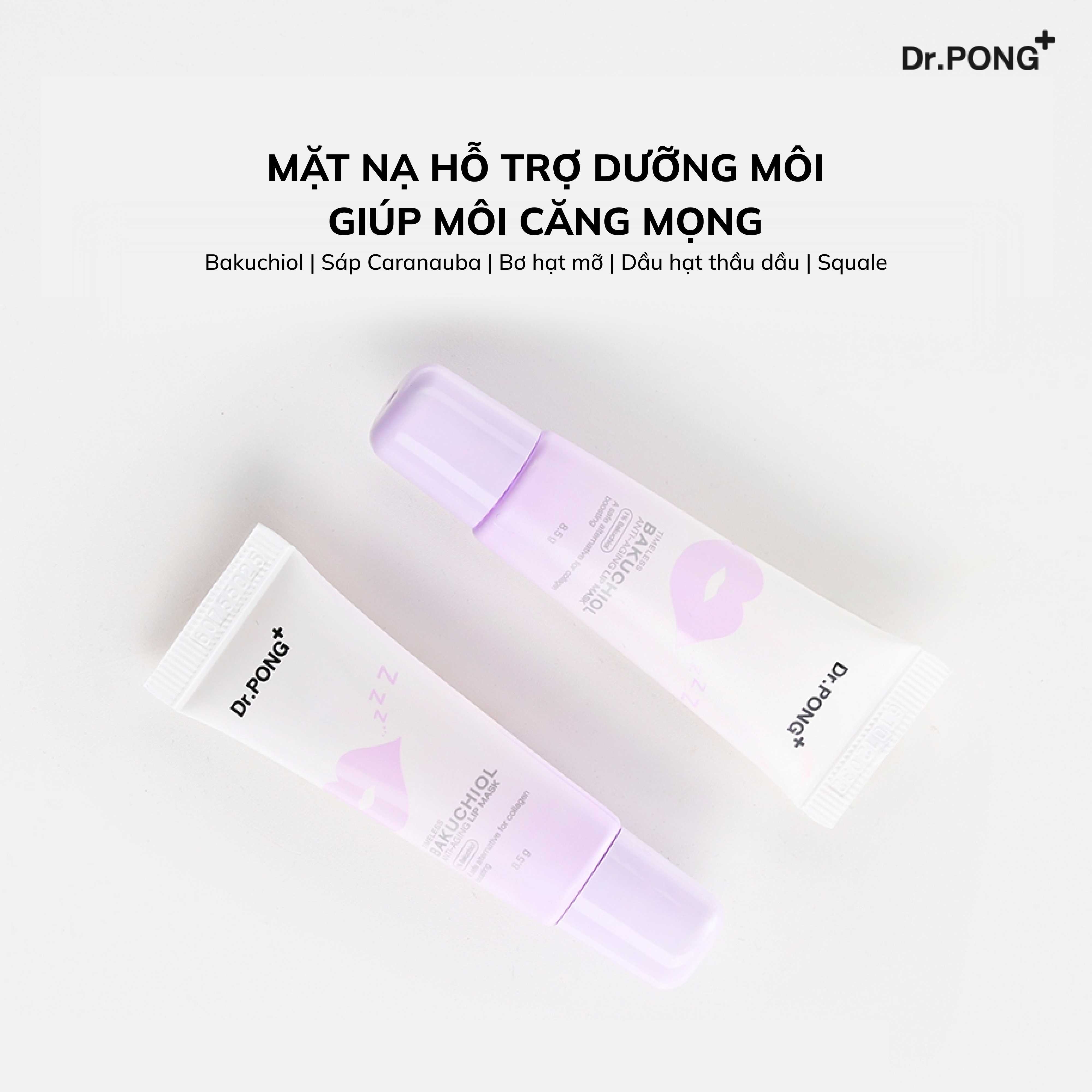 Mặt nạ dưỡng môi Dr.PONG Timeless Bakuchiol Anti-aging Lip Mask 8.5g