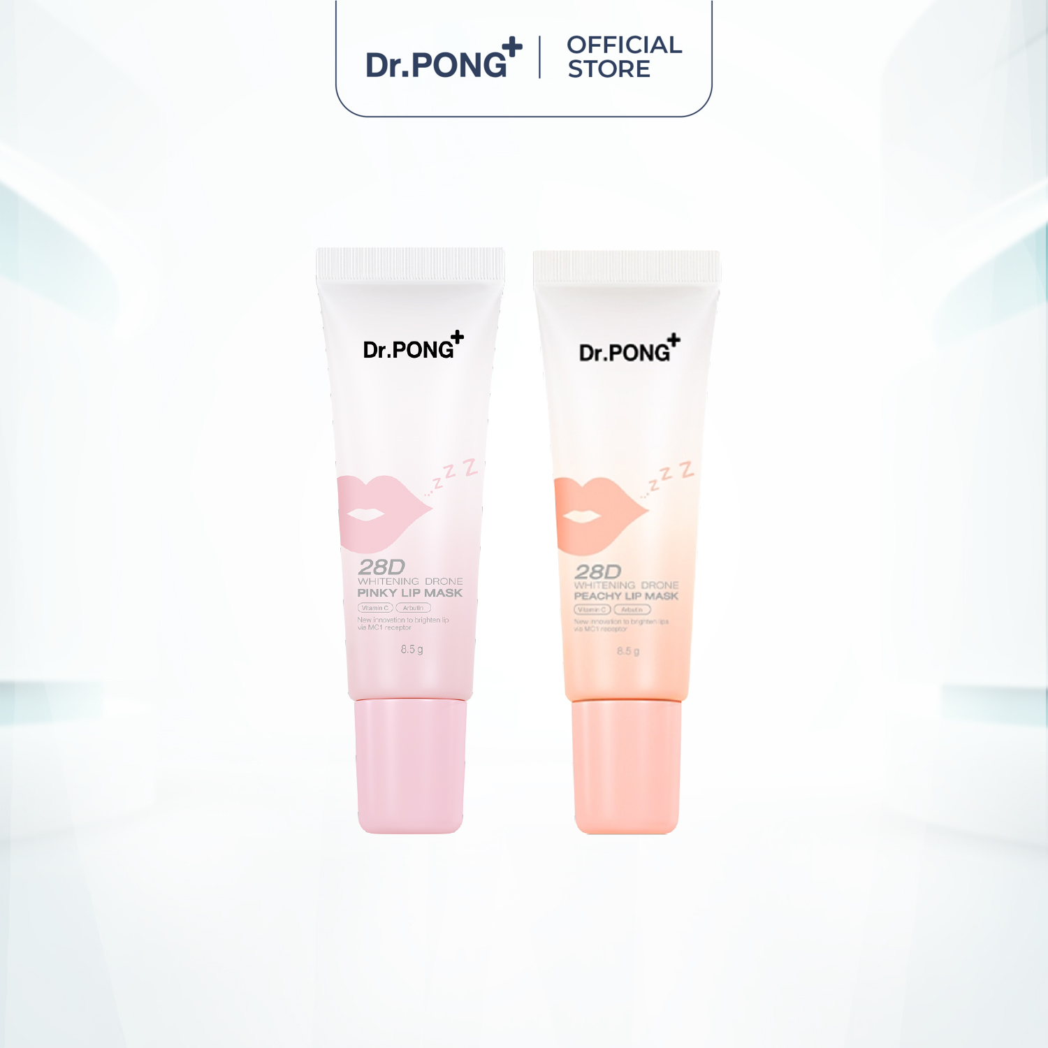 Dưỡng ẩm môi, hỗ trợ giảm thâm môi Dr.PONG 28D Whitening Drone Pinky & Peachy Lip Mask 8.5g