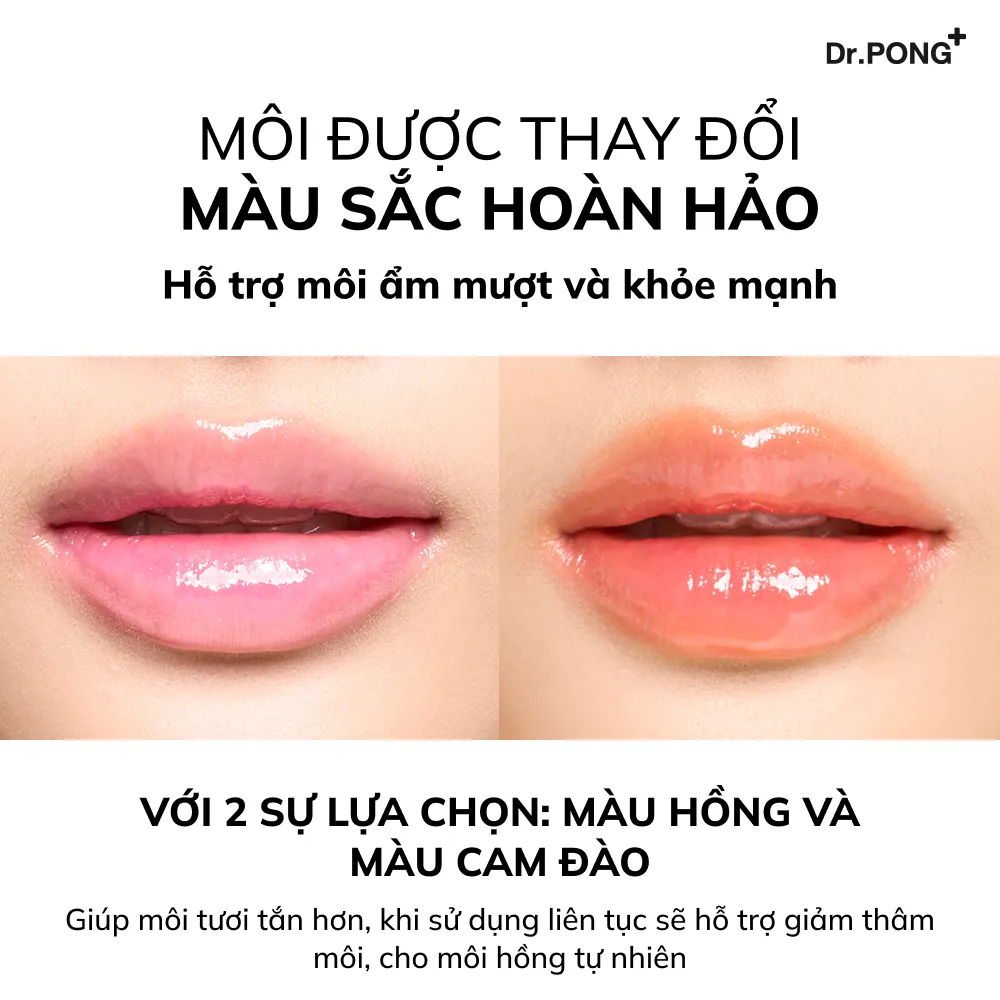Dưỡng ẩm môi, giảm thâm môi Dr.Pong 28D Whitening Drone Lip Mask 8.5g