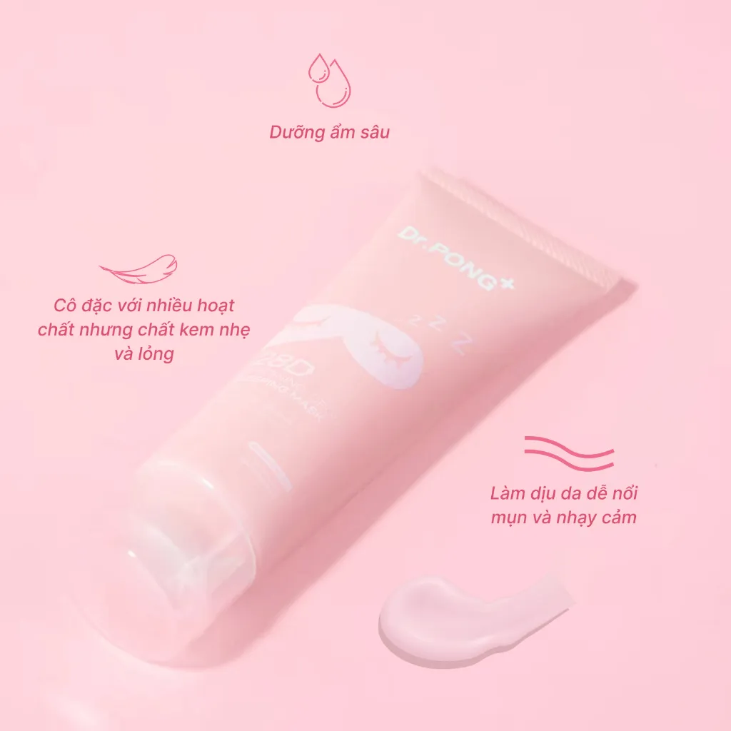 Mặt nạ ngủ trắng da, mờ thâm mụn Dr.PONG 28D Whitening Drone Sleeping 50ml