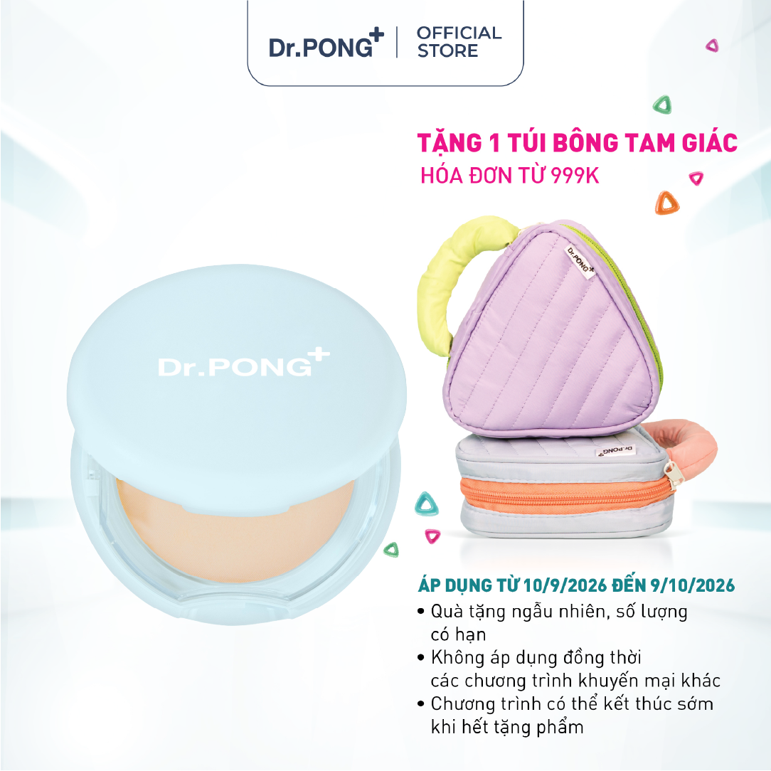Phấn phủ hỗ trợ kiềm dầu dành cho da mụn DR.PONG Acne Ace 001 Blurring Powder 9g