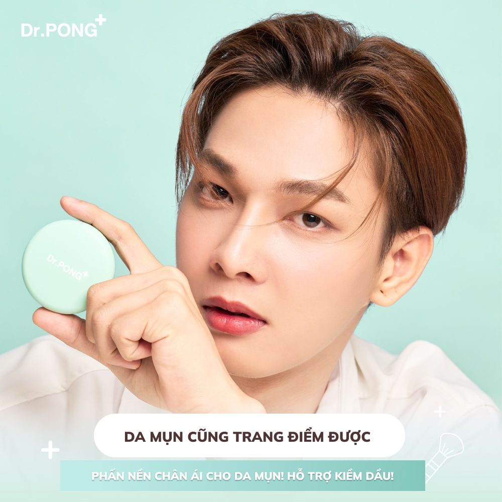Phấn nền hỗ trợ kiềm dầu dành cho da mụn Dr.PONG Acne Ace 002 Blurring Powder 9g