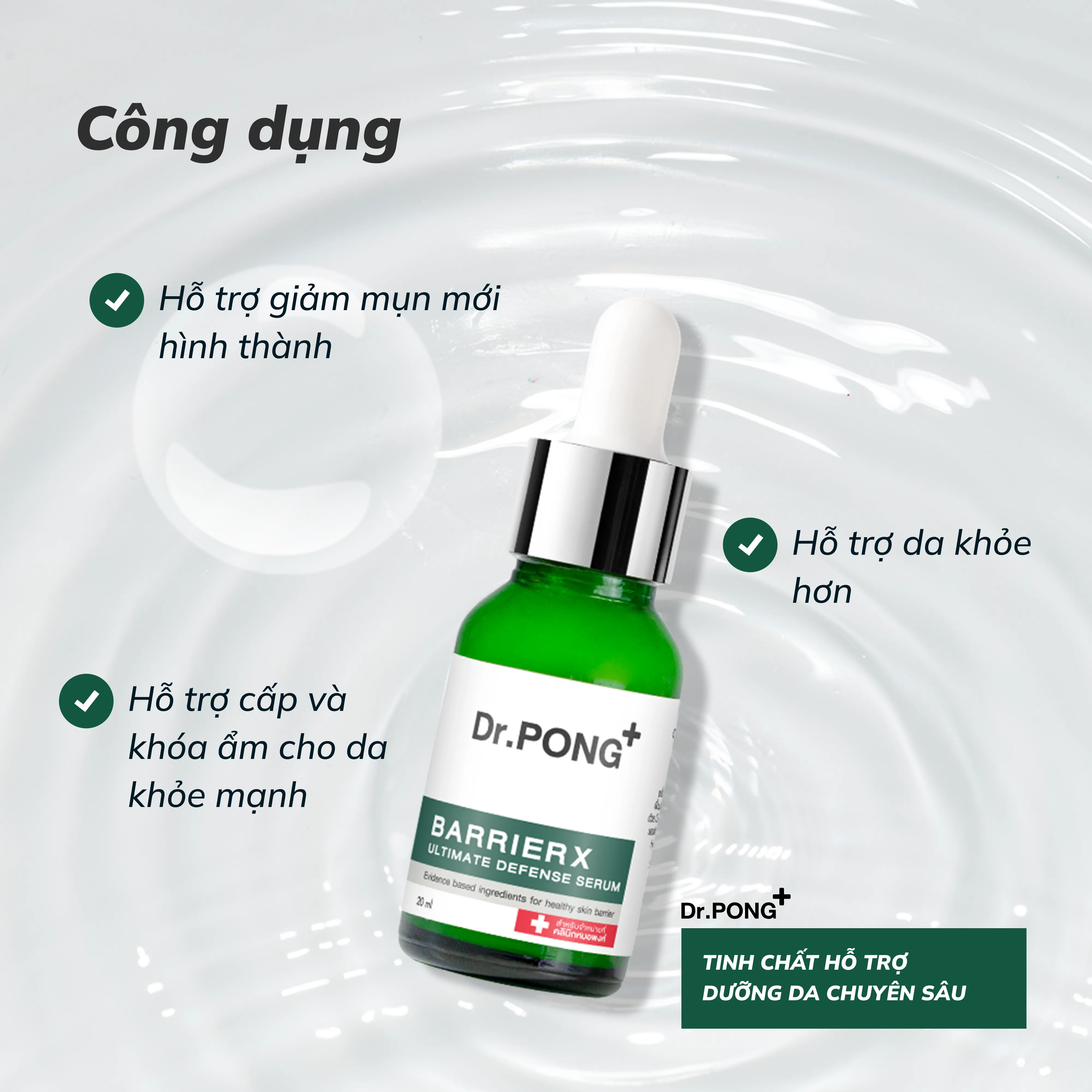 Serum cấp ẩm bảo vệ chuyên sâu Dr.PONG BarrierX Ultimate Defense 20ml