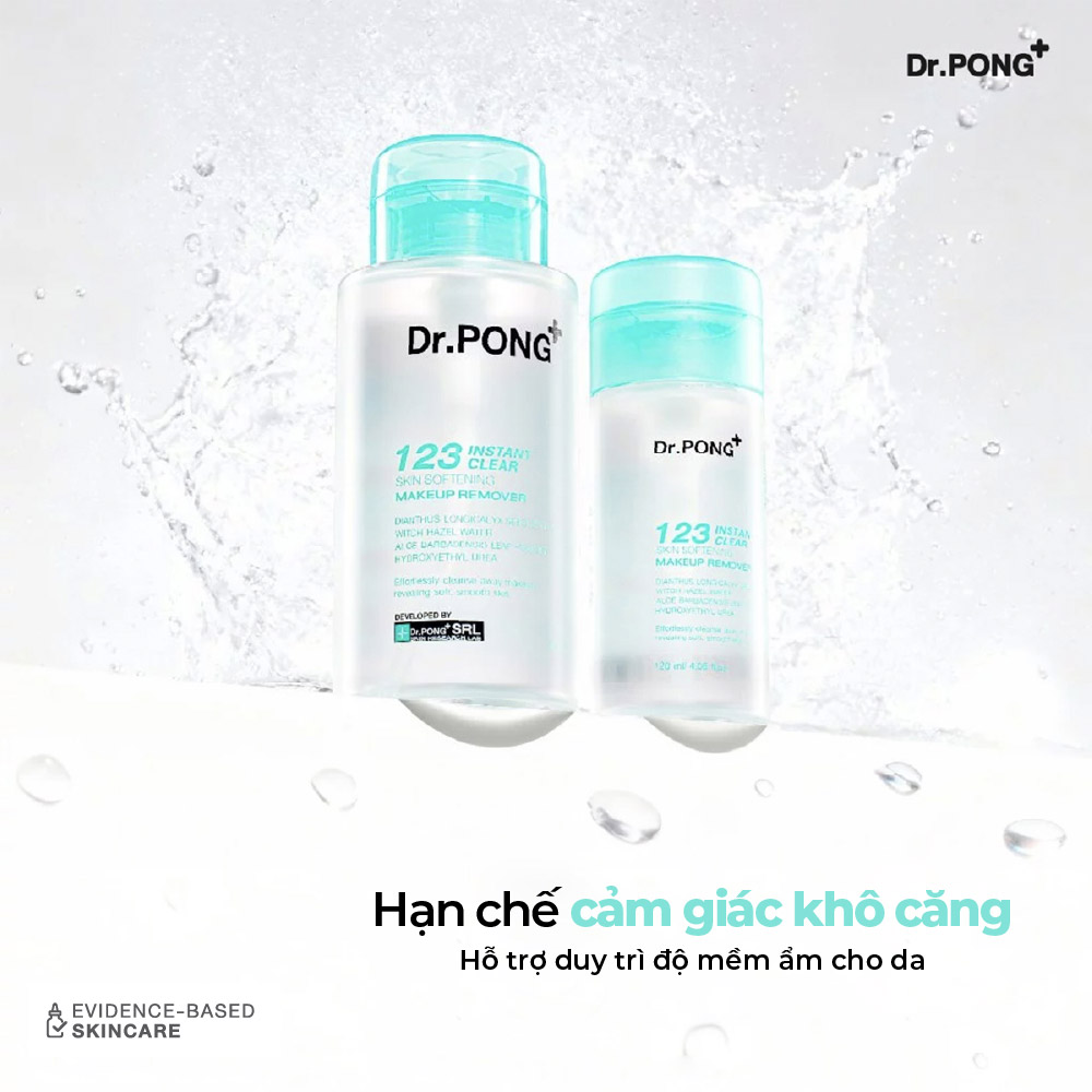 Nước tẩy trang Dr.PONG 123 Instant Clear Skin Softening Makeup Remover