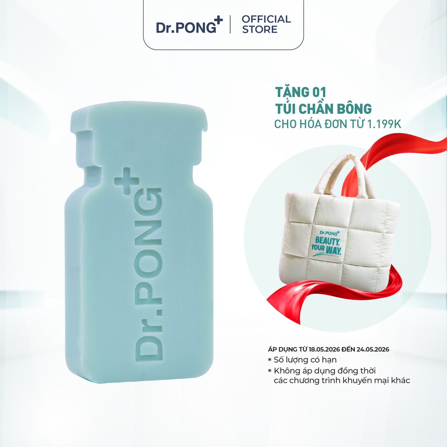 Xà phòng giảm mụn lưng và trắng da từ lưu huỳnh núi lửa Dr. PONG Natural Volcanic Sulphur 70g