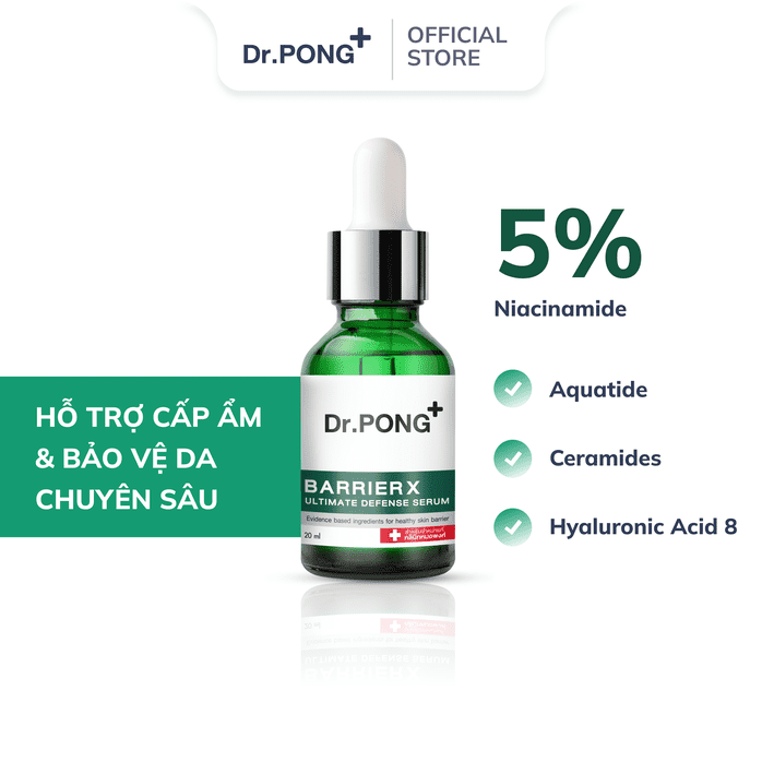 Serum hỗ trợ cấp ẩm & bảo vệ chuyên sâu Dr.PONG BarrierX Ultimate Defense Serum 20ml