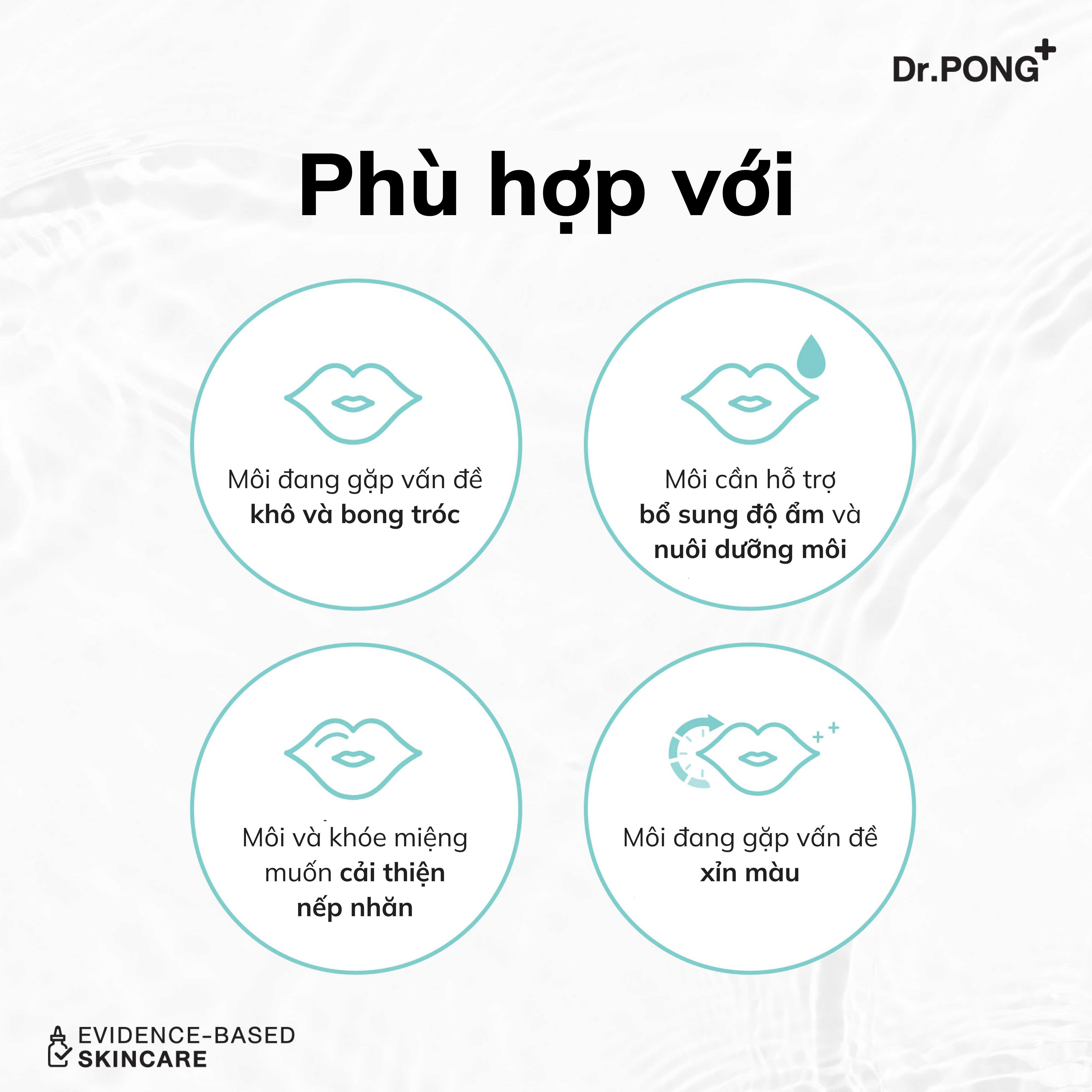 Serum hỗ trợ dưỡng môi căng mọng, mềm ẩm, giảm thâm môi Dr.PONG Hya-Drop Volumizing Lip Serum 3.5g