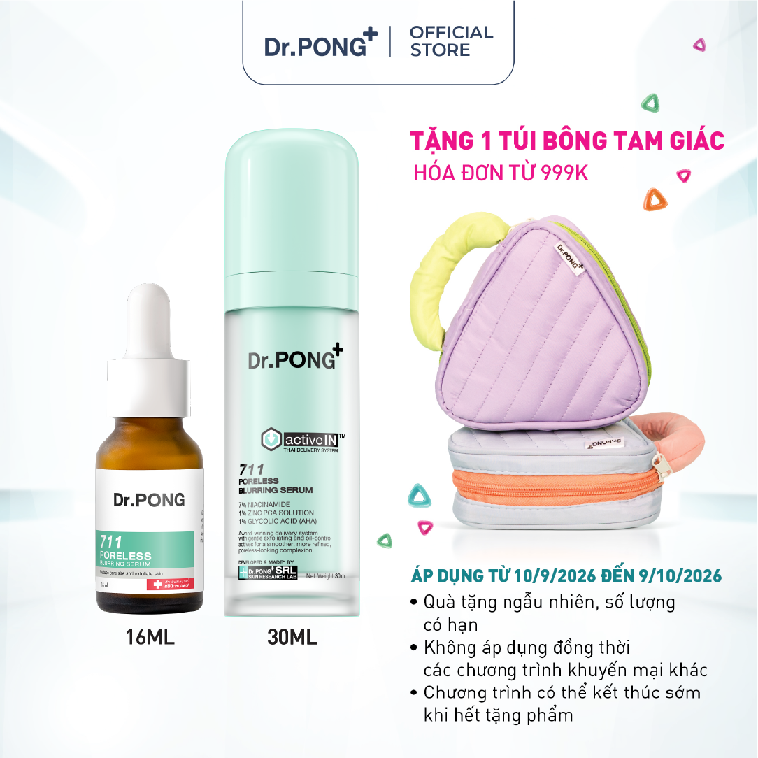 Serum kiềm dầu, thu nhỏ lỗ chân lông Dr.PONG 711 Poreless Blurring Serum