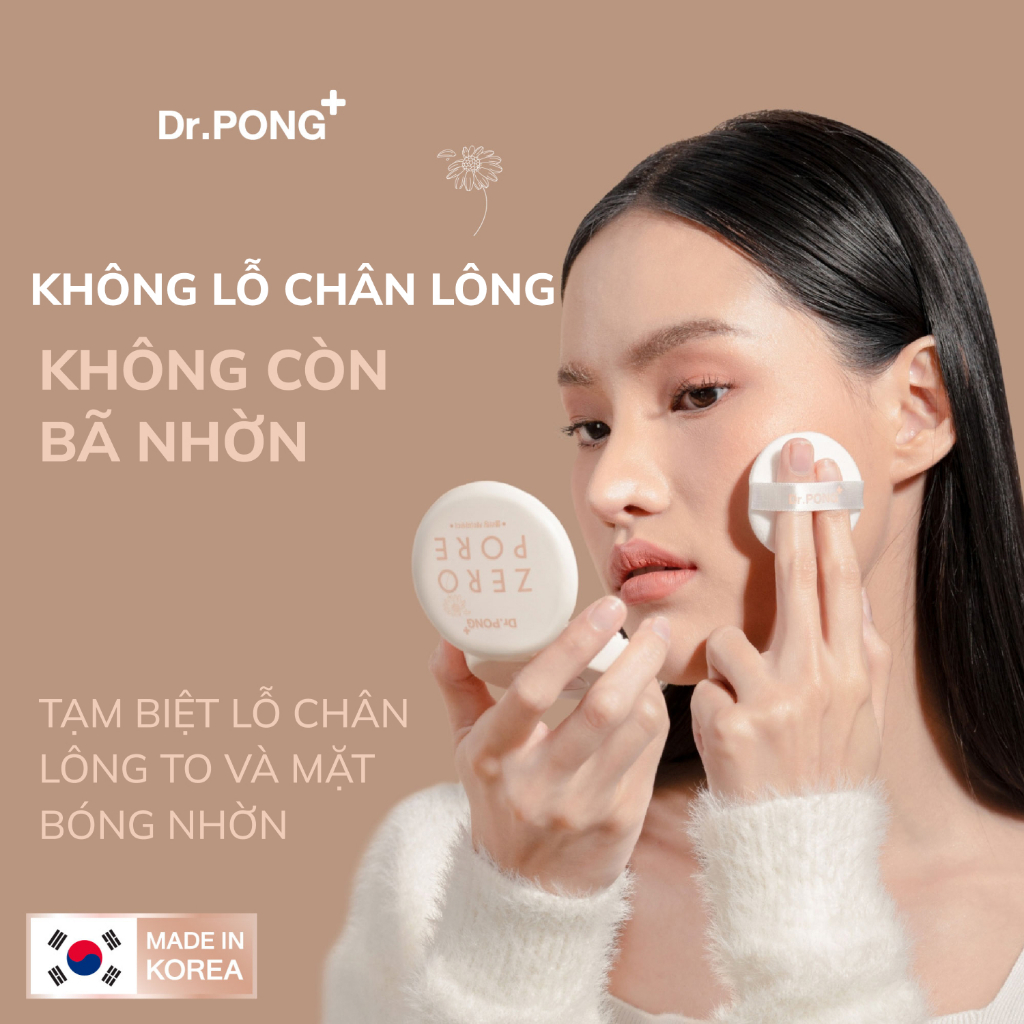 Phấn phủ che phủ lỗ chân lông, kiềm dầu Dr.PONG Zero Pore Blurring K- Powder 9g