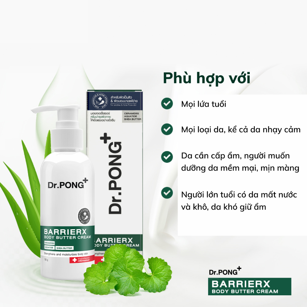 Kem dưỡng thể Dr.PONG BarrierX body butter cream 100g