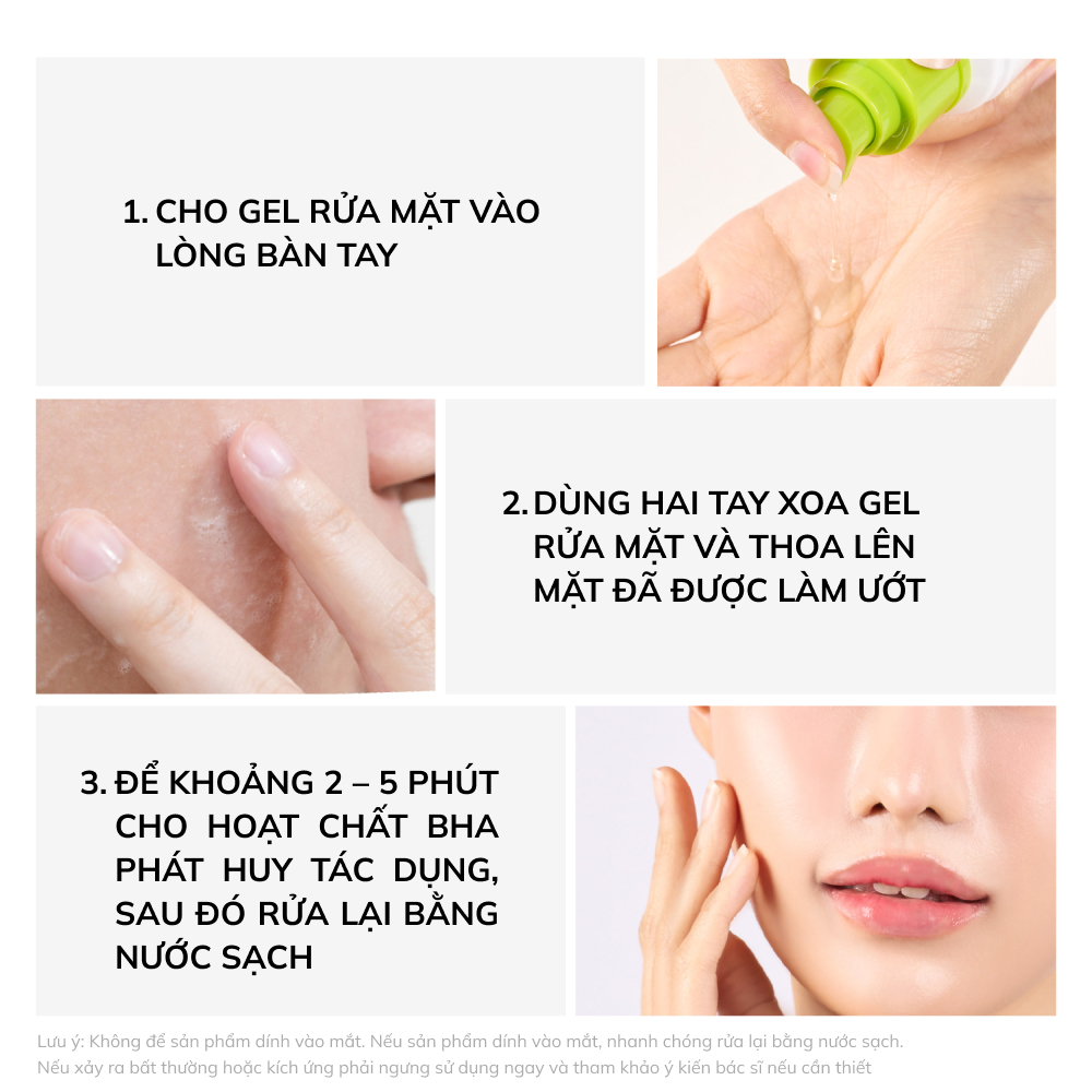 Gel rửa mặt giảm mụn Dr.PONG p55 BHA Acne Clear Face Wash 20ml