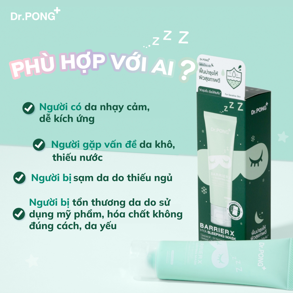 Mặt nạ ngủ cấp ẩm chuyên sâu Dr.PONG BarrierX Hya Sleeping Mask 50ml