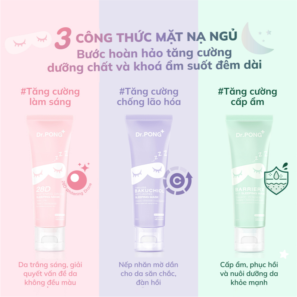 Mặt nạ ngủ cấp ẩm chuyên sâu Dr.PONG BarrierX Hya Sleeping Mask 50ml