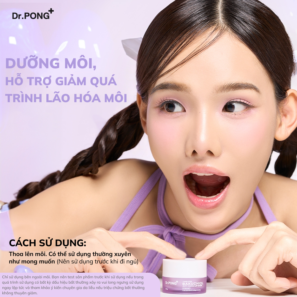 Mặt nạ dưỡng môi Dr.PONG Timeless Bakuchiol Anti-aging Lip 8.5g