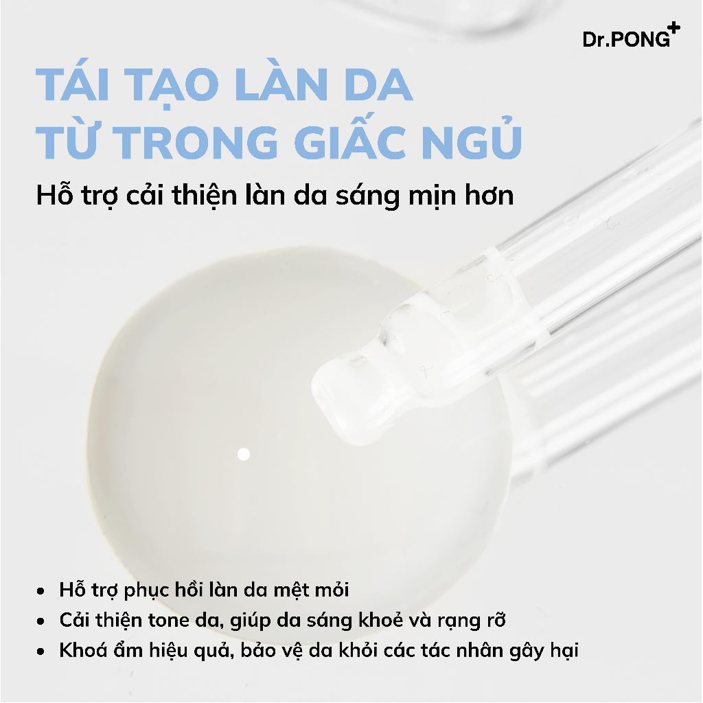 Serum dưỡng ẩm và phục hồi da Dr.PONG 911 Hya Late Night  Recovery Serum 15ml