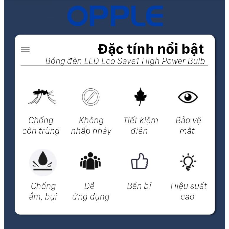 Bóng Đèn OPPLE LED Bulb Eco Save 1 High Power - Tiết Kiệm Năng Lượng - Hiệu Suất Cao