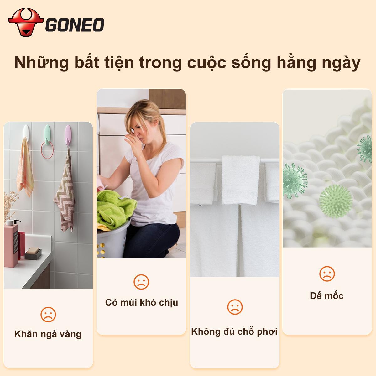 Giá Sấy Khăn Điện GONEO, Sấy Khô Ngăn Ẩm Mốc, Cảm Ứng 1 Chạm, Kiểm Soát Nhiệt Độ Chính Xác Kitchen
