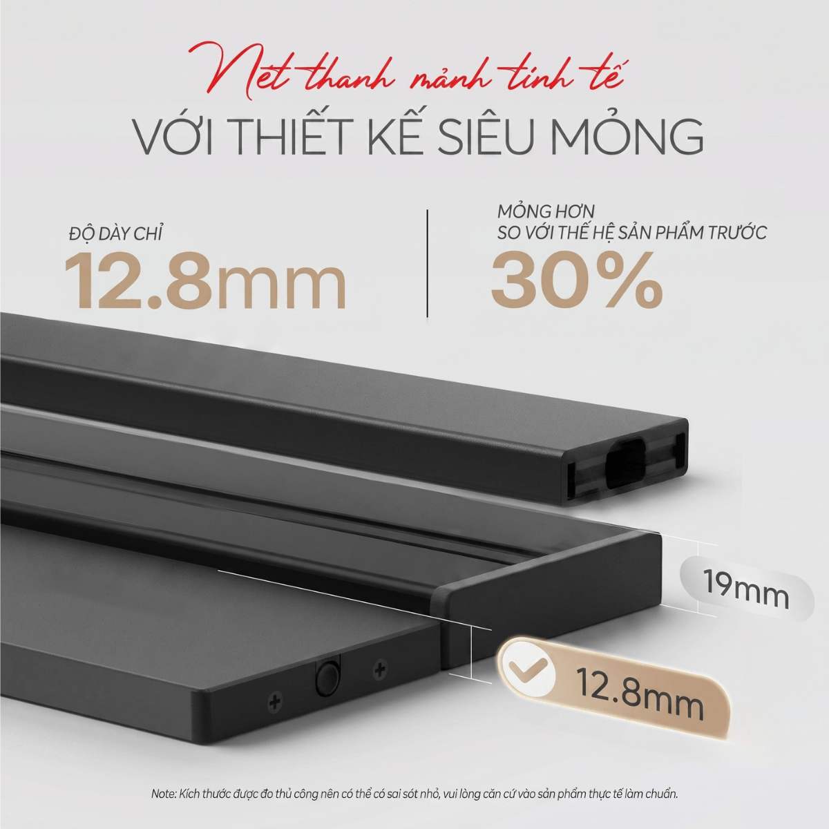 Chargee SlimAir Ổ Cắm Đa năng màu Đen/Xám