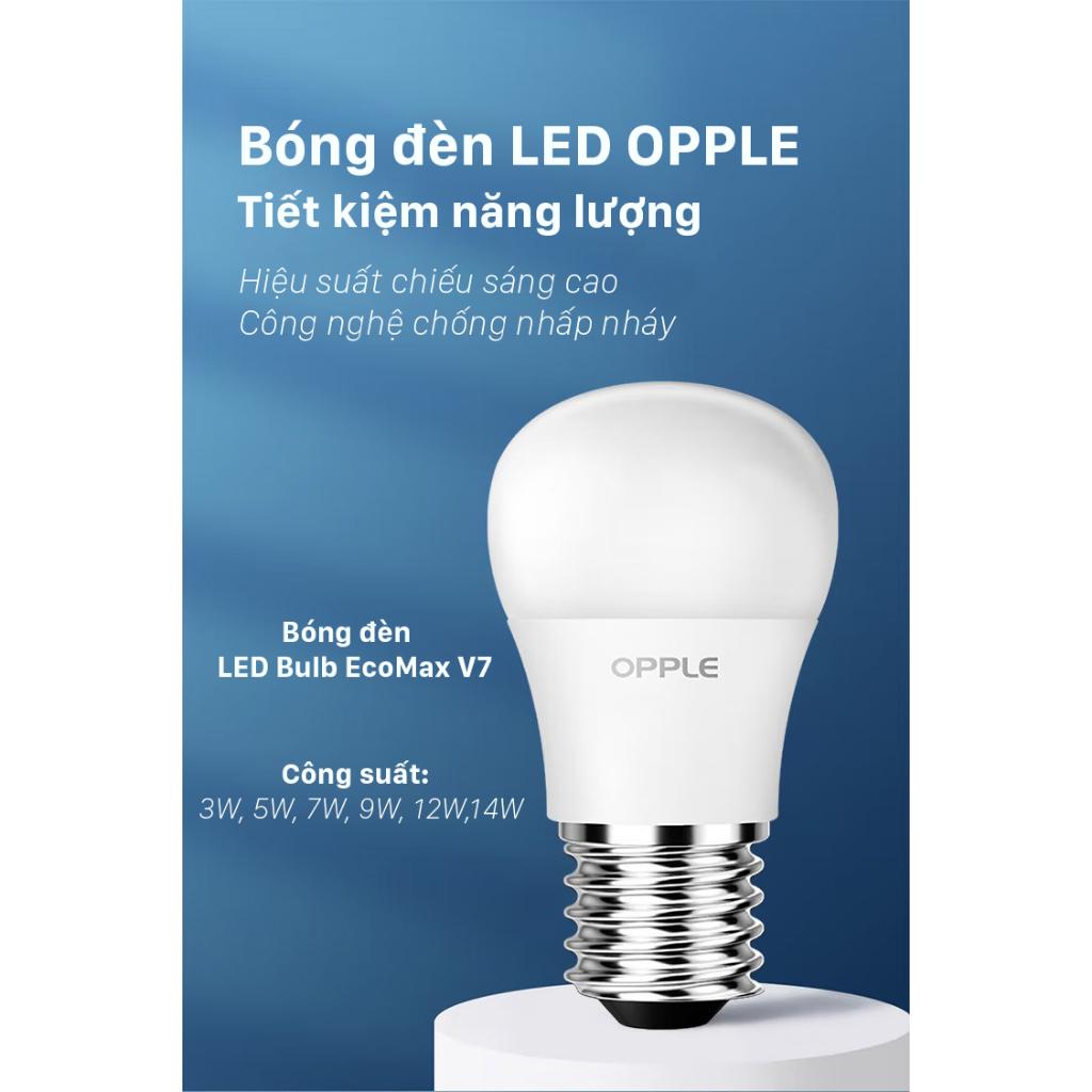 Bóng Đèn OPPLE LED Bulb EcoMax 1 P45 E27 3W - Tiết Kiệm Năng Lượng - Chống Nhấp Nháy - Chính Hãng