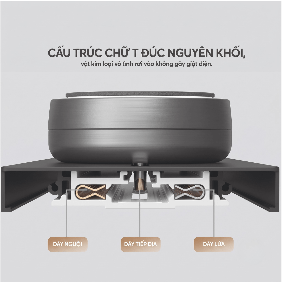 Chargee SlimAir Ổ Cắm Đa năng màu Đen/Xám