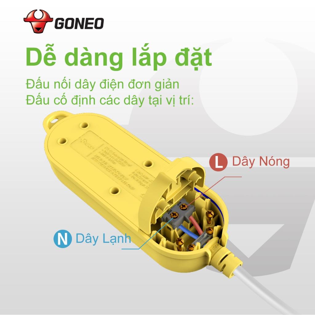 Bộ 10 Phích cắm chân tròn Gongniu công suất lớn 2500W - 10L6-10 - Chính Hãng