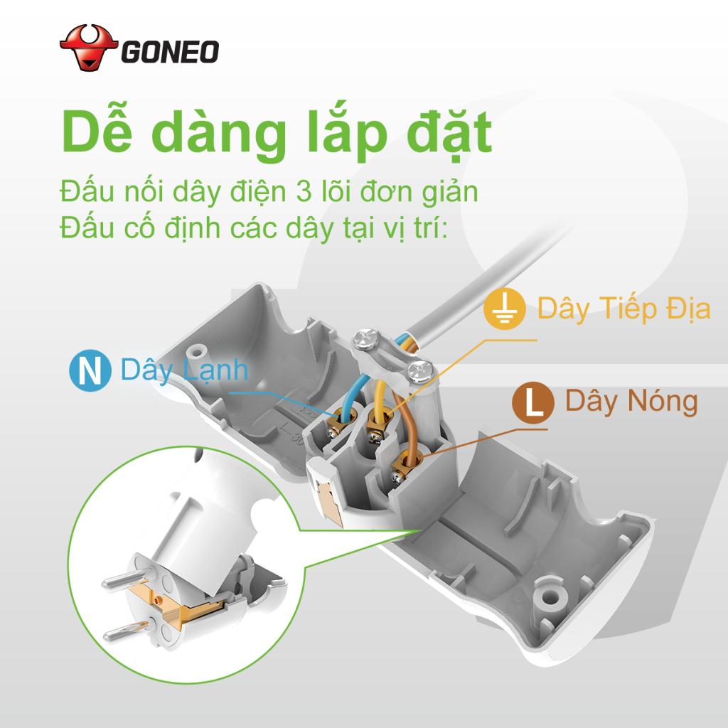 Phích cắm chân tròn Gongniu công suất lớn 4000W - 10L5 - Chính Hãng