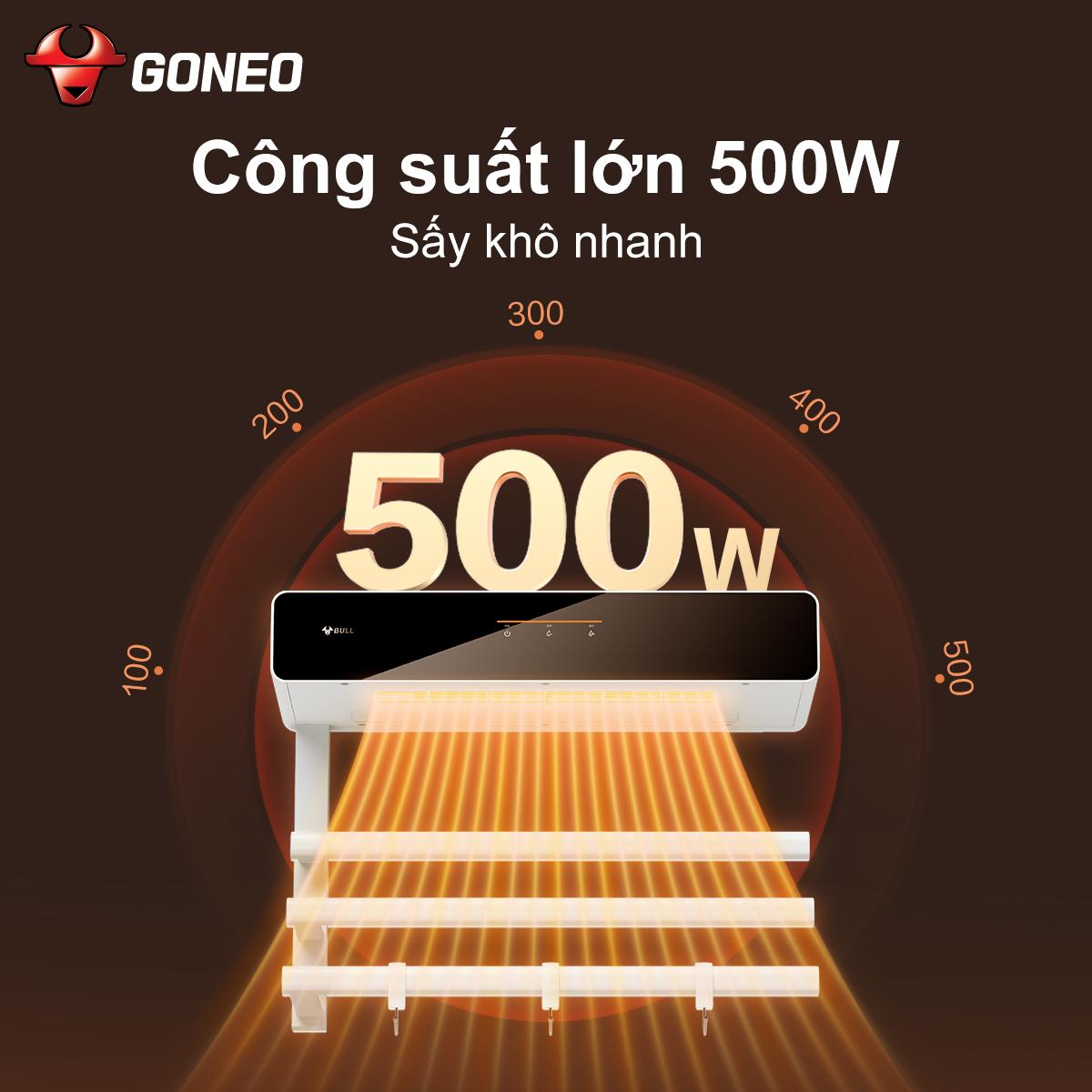 Giá Sấy Khăn Điện GONEO, Sấy Khô Ngăn Ẩm Mốc, Cảm Ứng 1 Chạm, Kiểm Soát Nhiệt Độ Chính Xác Kitchen