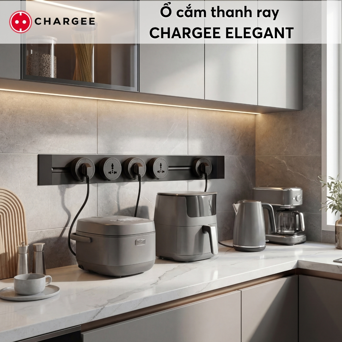 Combo Thanh ray âm tường 50cm CHARGEE ELEGANT