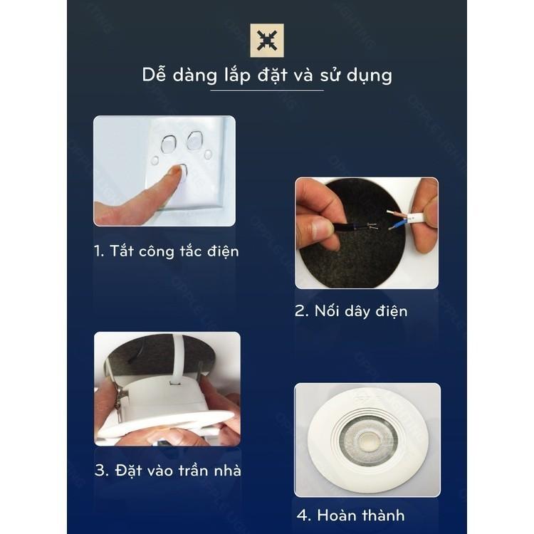 Đèn chiếu điểm âm trần OPPLE LED HS - Tia Sáng Sắc Nét, Tiết Kiệm Năng Lượng