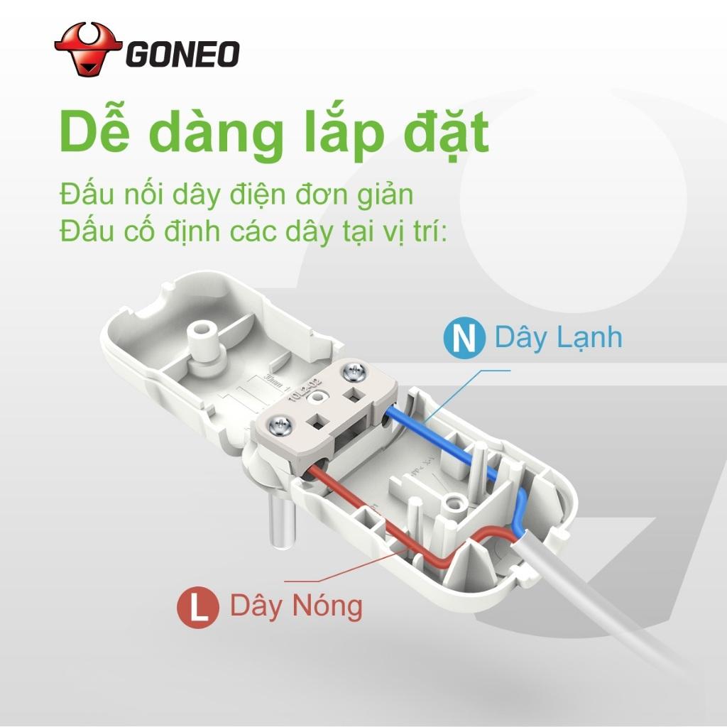 Phích Cắm Chân Tròn GONEO - 10L2 - Chính Hãng