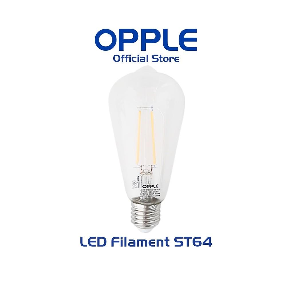 Bóng Đèn OPPLE LED Fila Ecomax ST64 E27 - Hiệu Ứng Ánh Sáng Như Bóng Sợi Đốt, Tiết Kiệm Năng Lượng