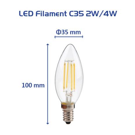 Bóng Đèn OPPLE LED Fila Ecomax C35 E14 - Hiệu Ứng Ánh Sáng Như Bóng Sợi Đốt, Tiết Kiệm Năng Lượng
