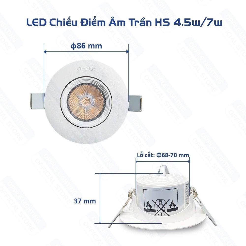 Đèn chiếu điểm âm trần OPPLE LED HS - Tia Sáng Sắc Nét, Tiết Kiệm Năng Lượng