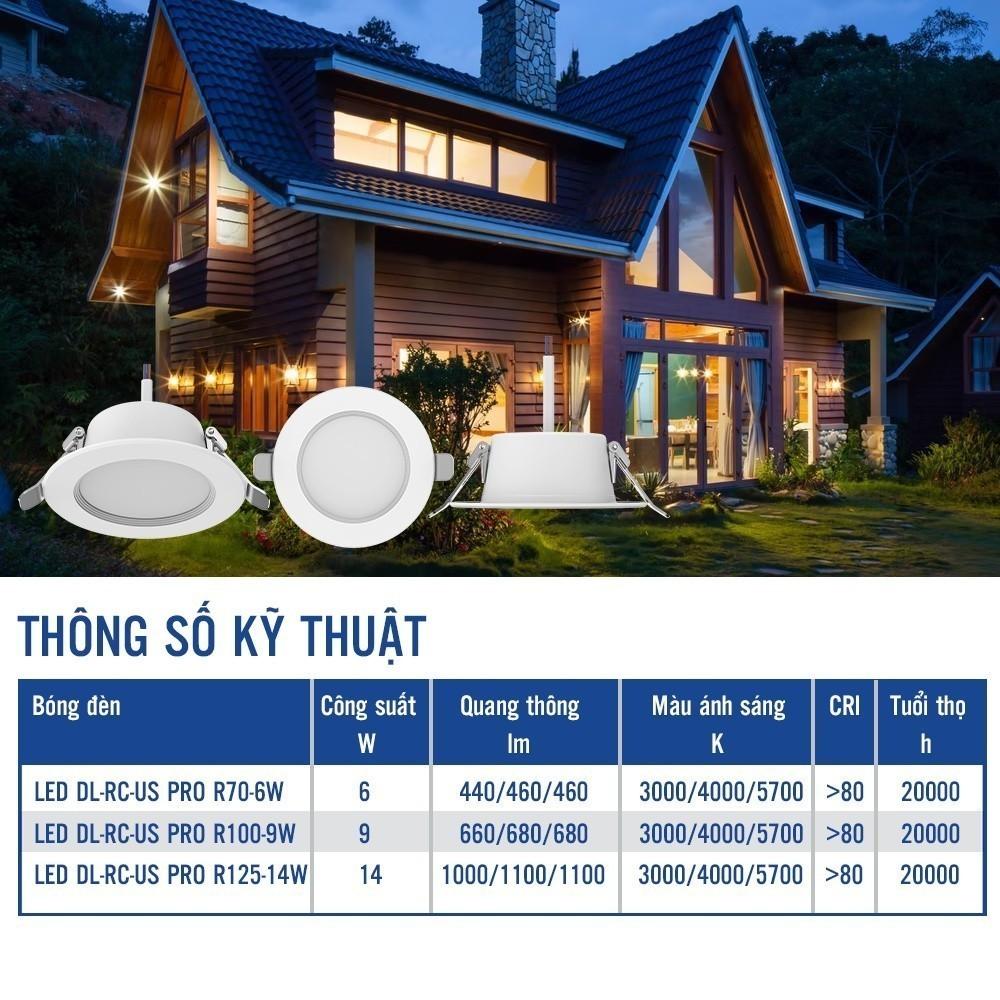 Đèn âm trần OPPLE LED Us Pro Tiết kiệm điện - Hiệu Suất Cao - Chống Nhấp Nháy