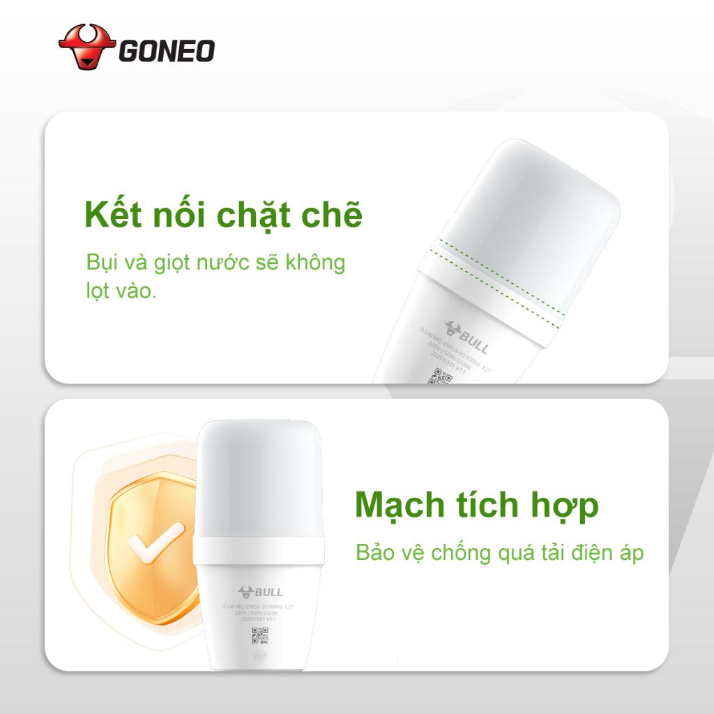 Bóng đèn LED Bulb Gongniu 6W E27 - MQ-E006A - 3000K - Tiết Kiệm Điện - Chống Nhấp Nháy-Hiệu Suất Cao