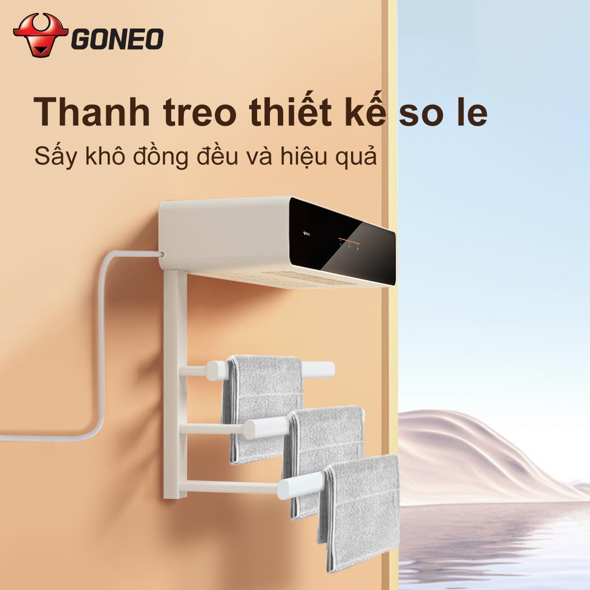 Giá Sấy Khăn Điện GONEO, Sấy Khô Ngăn Ẩm Mốc, Cảm Ứng 1 Chạm, Kiểm Soát Nhiệt Độ Chính Xác Kitchen