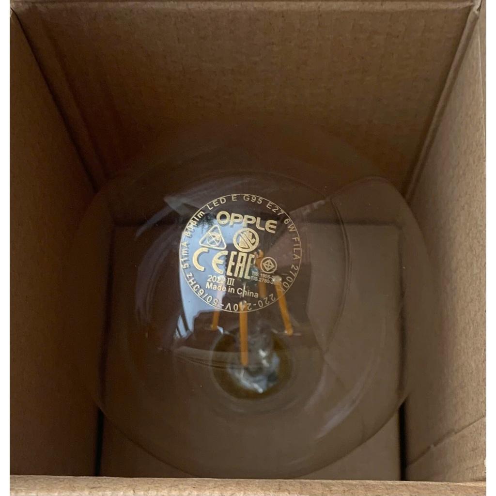 Bóng Đèn OPPLE LED Edison/Filament G95 - Đường kính 95mm- Lumen 806 Lm - Đui E27 6W