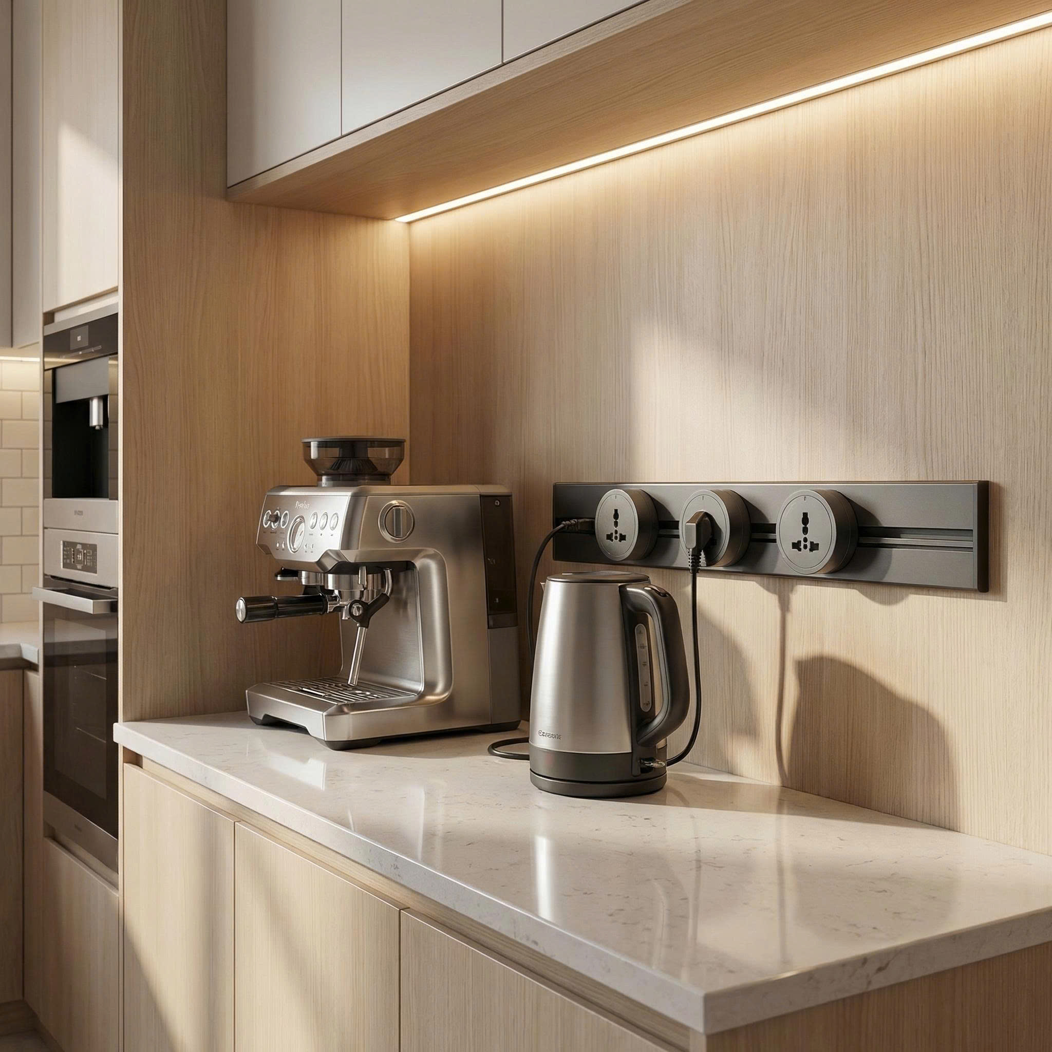 Combo Ổ cắm thanh ray CHARGEE ELEGANT 50cm màu xám T50-2S4-1S5GR