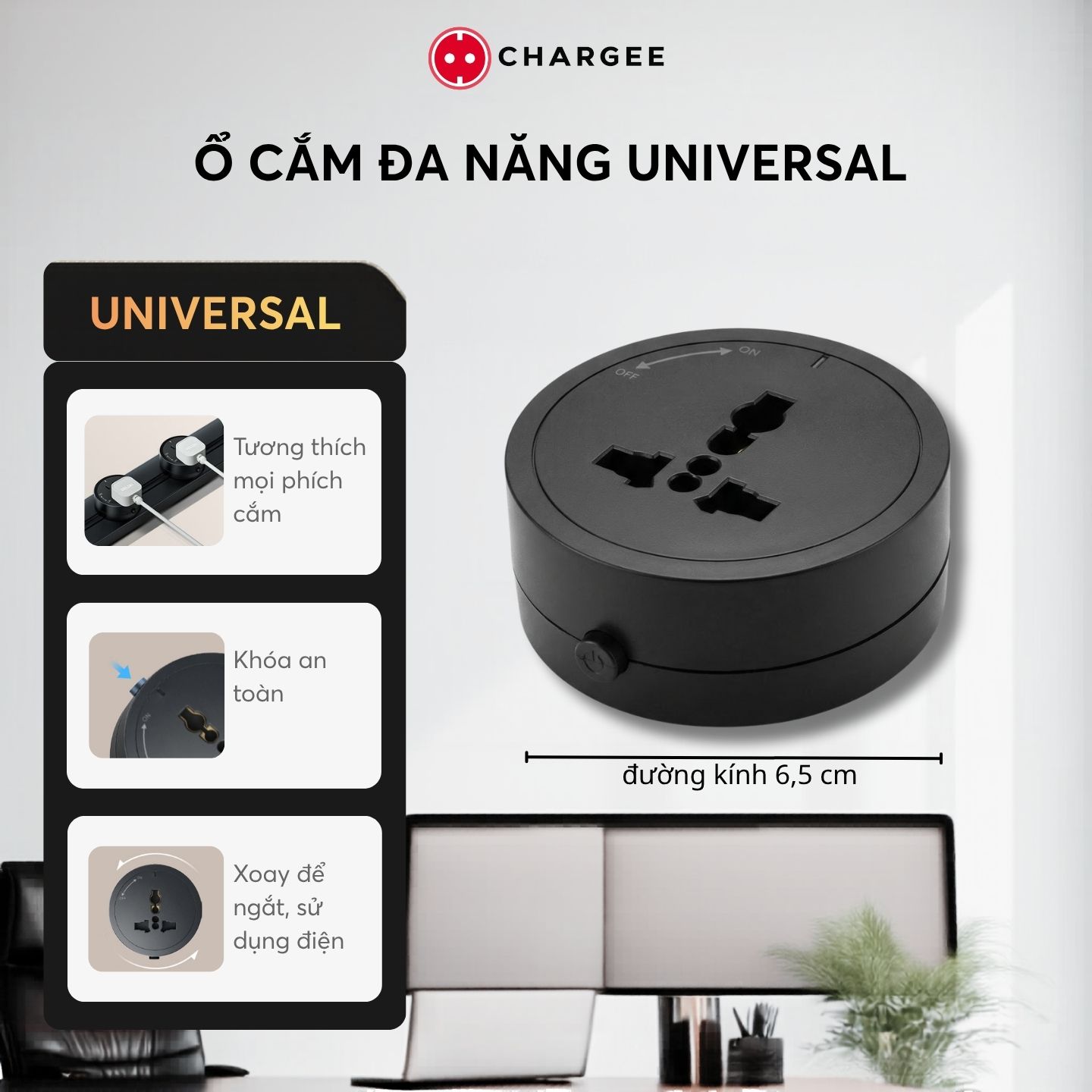 Combo Thanh ray lắp nổi 50cm CHARGEE ELEGANT