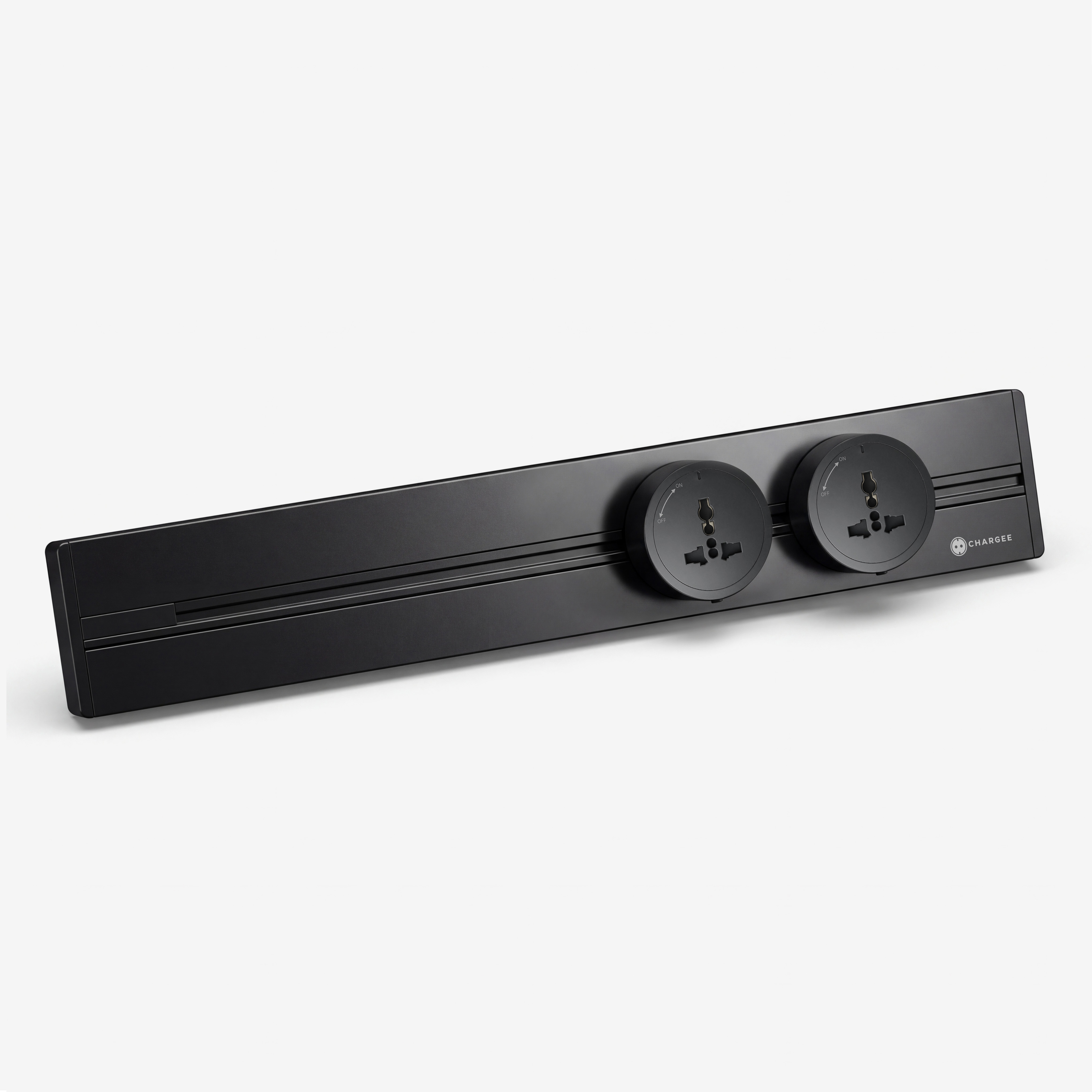 Combo Ổ cắm thanh ray CHARGEE ELEGANT 50cm màu đen T50-2S4BK