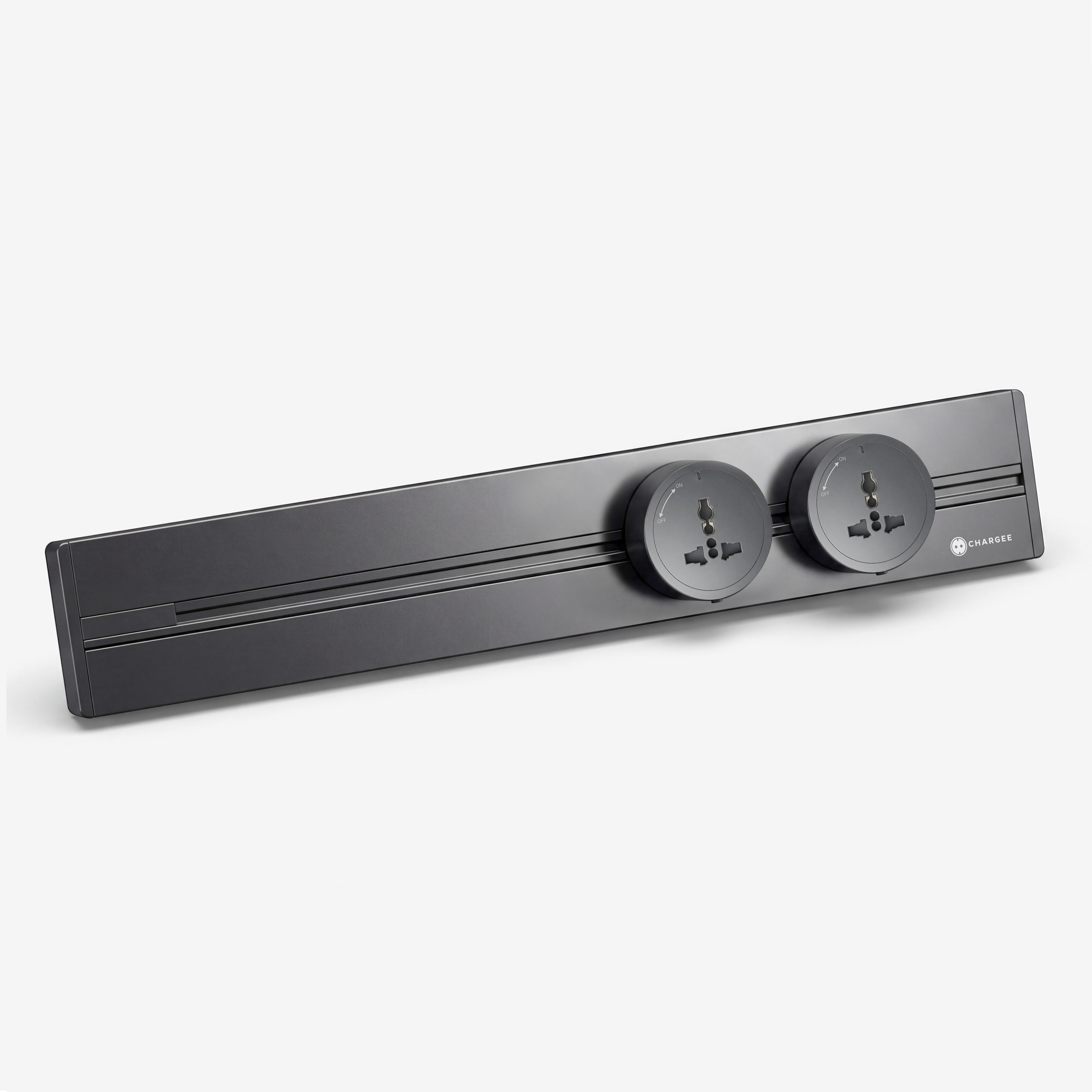 Chargee ELEGANT Combo Thanh ray 50cm + 2 ổ đa năng màu Xám