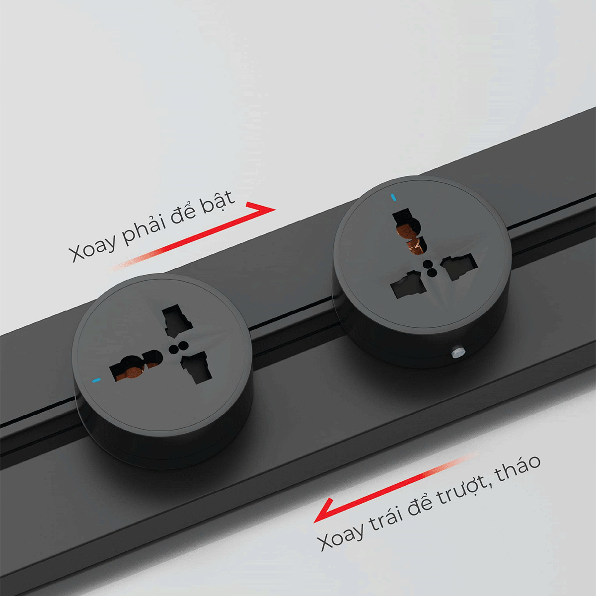 Combo Thanh ray lắp nổi 50cm CHARGEE ELEGANT