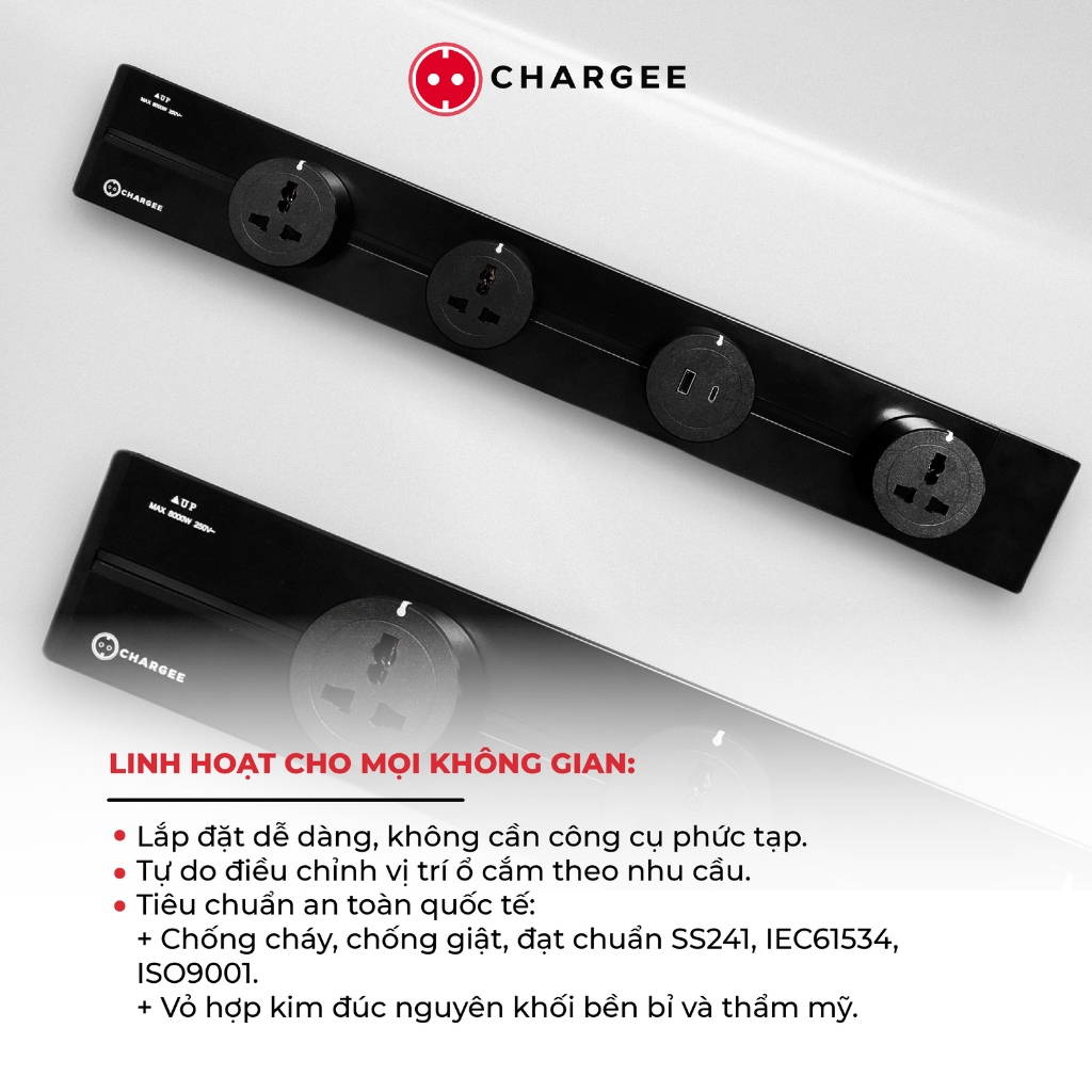 Thanh ray dẫn điện CHARGEE 40cm 8000W