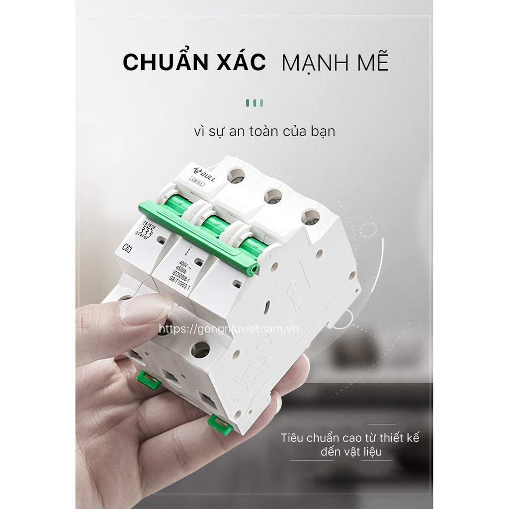 Aptomat an toàn CB Gongniu Bull 1Pha/ 2 Pha / 3 Pha/ 4 Pha, 32A/40A