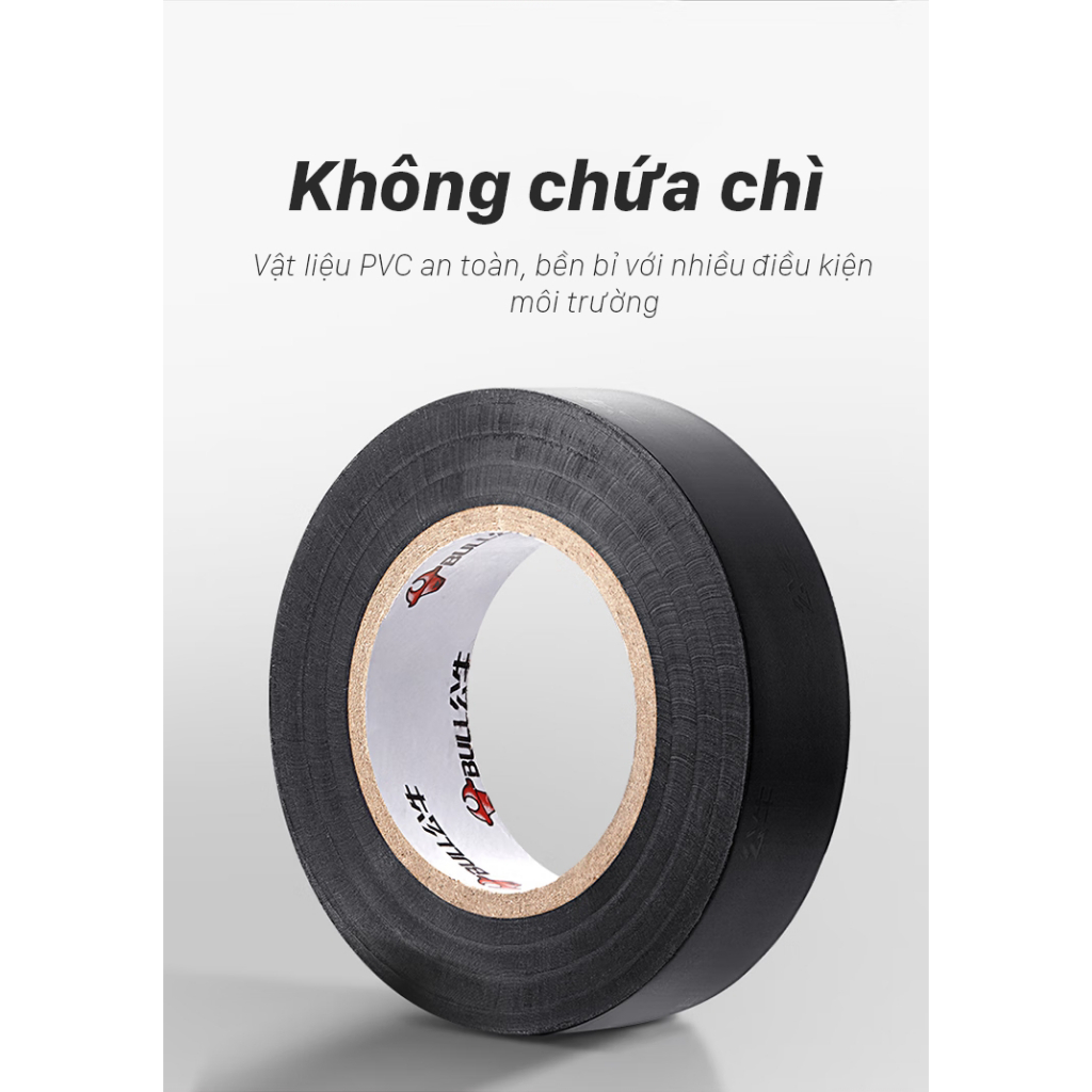 Băng Dính Cách Điện Gongniu Chống Cháy Cuộn 9m GN-ET6 (Đen) - Hàng Chính Hãng