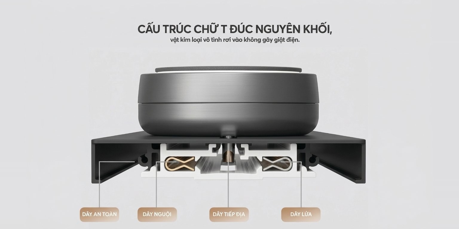Cấu trúc chữ T đúc nguyên khối của thanh ray Chargee